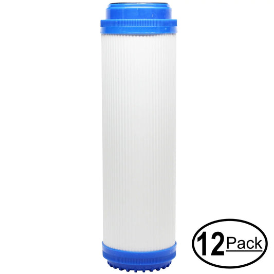 Triple Filter 10-inch 12-Pack Universal Carbon for Distributors - - Under Distributors Stage Activated System H2O H2O Denali for Cartridge Brand Sink Replacement Granular Pure UCF-03-14-USA