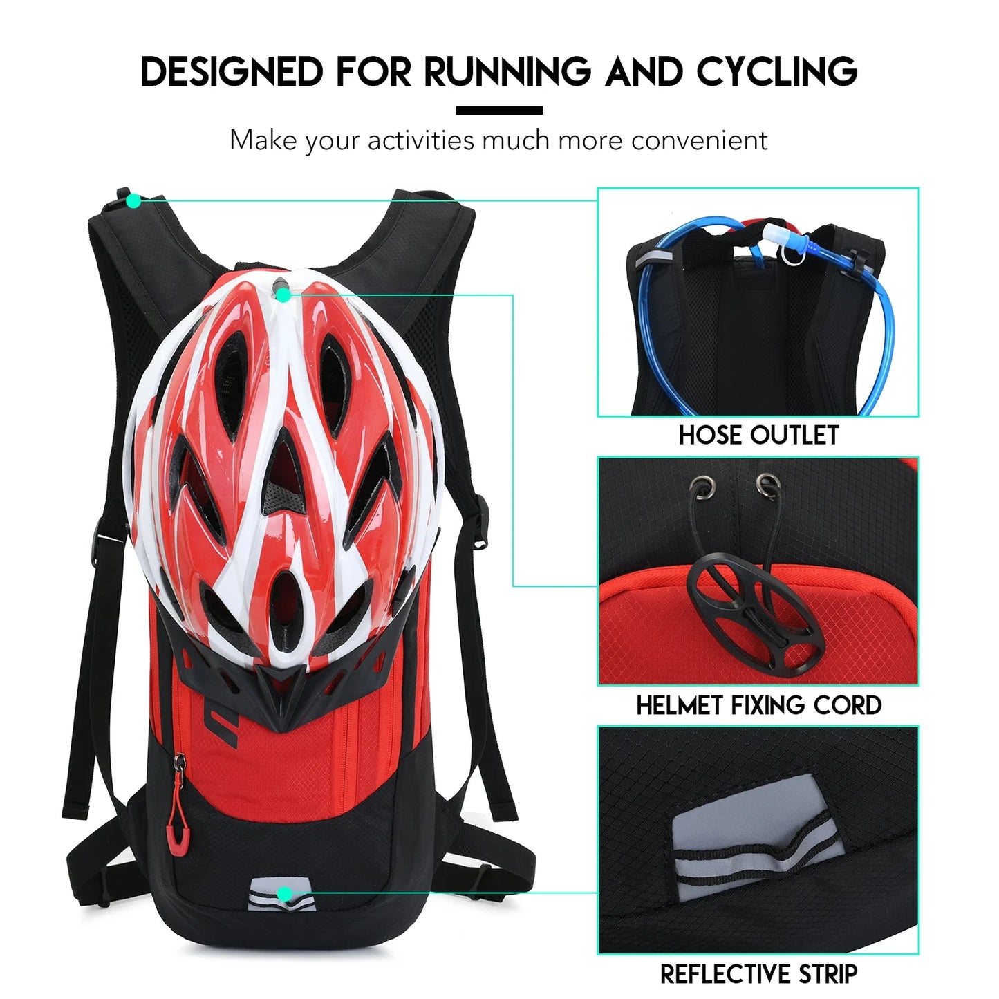 Traveling Breathable Cycling Sports Lightweight Outdoor Bike JUNLETU Riding Camping Mountaineering Running Hydration Daypack Hiking Pack for