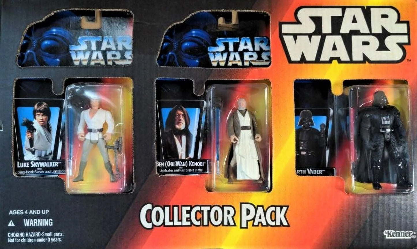 3-Pack Wars Power Vader Collector Luke, Obi-Wan, Action Star of Force the Figure