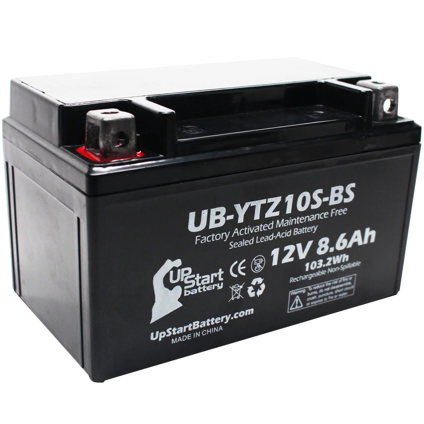 UB-YTZ10S-BS 2-Pack YZF-R6 - Battery Activated, 600CC Maintenance Free, Yamaha 2011 R6S) 8.6Ah, Factory Battery 12V, UpStart Replacement Motorcycle (excl.