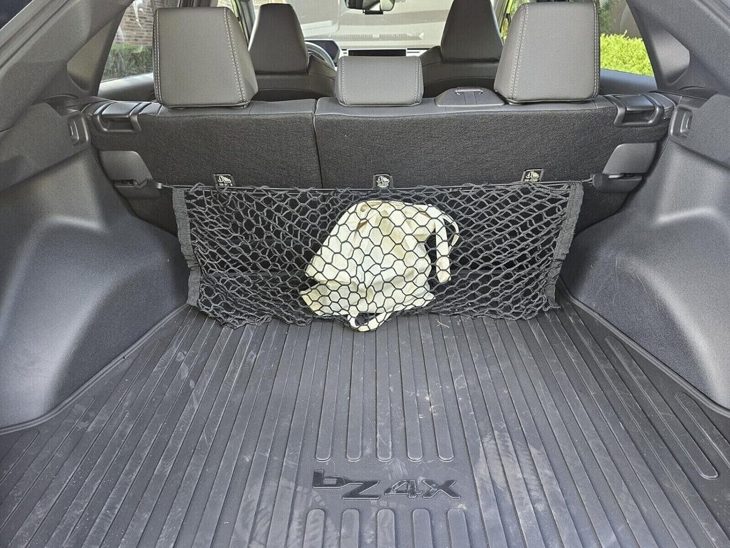 with Cargo for TOYOTA Cargo Organizer Mesh TOYOTA Vehicle EACCESSORIES – 2023-2024 EA(2 – Envelope for Organizer Premium bZ4X Nets SUV Style Compatible Storage Qty)Trunk bZ4X Trunk Nets Car Carrier –