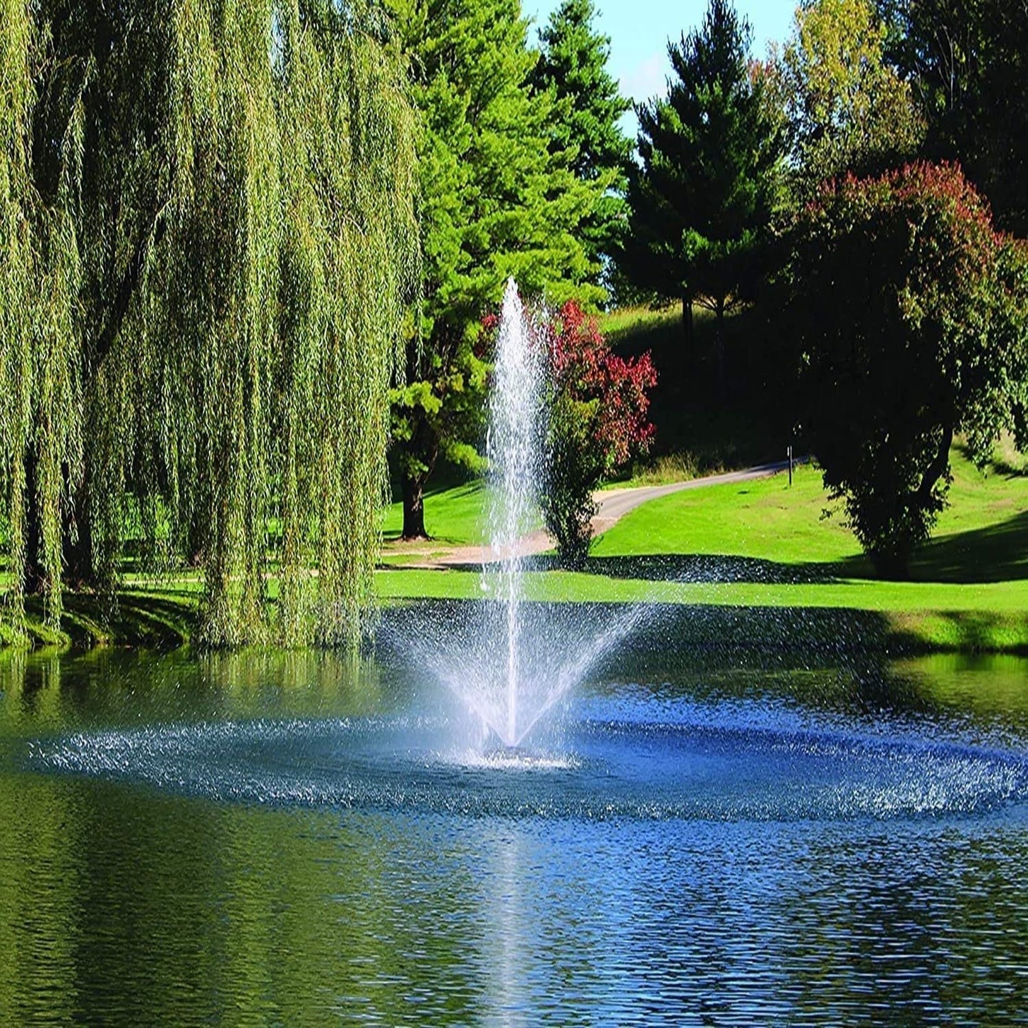 with Fountain Efficient Lake Fountain Pond 120V Ft | and HP Electric Black 1 Aerator - Decorative Series Fountain Kasco Outdoor Cord | J 50 Power Pond