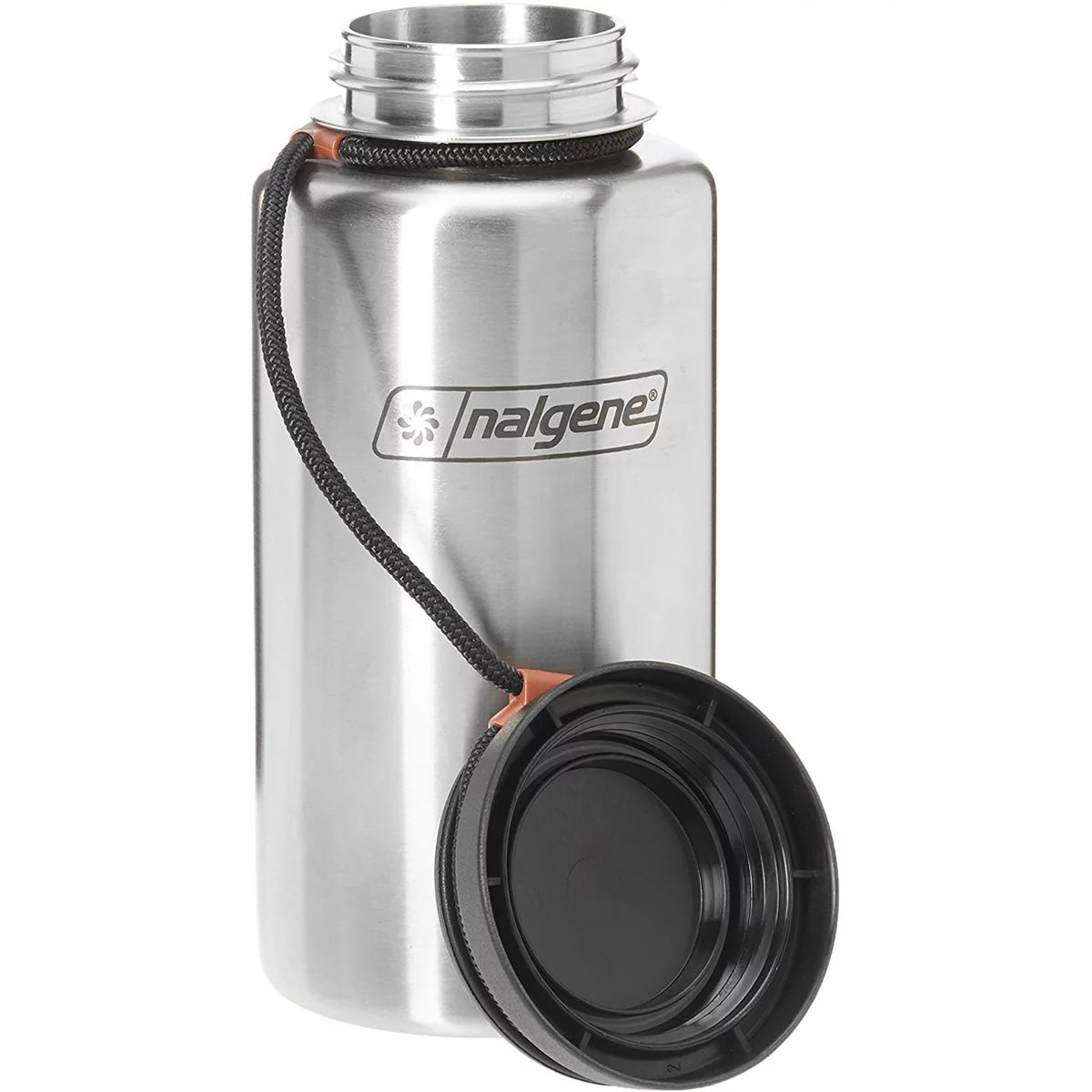 Stainless Nalgene oz. - Steel Wide Lid Bottle 38 Water - Standard Tethered Mouth