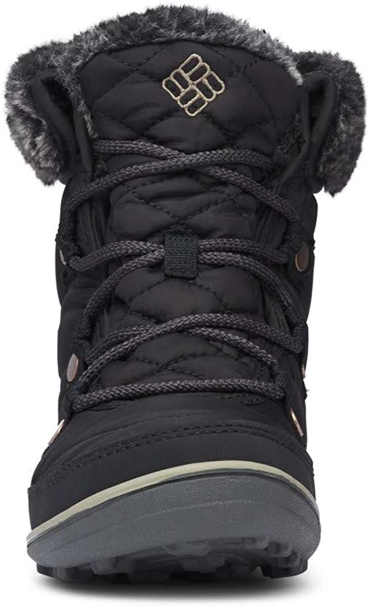 Snow Columbia Women's Shorty Black/Kettle Omni-Heat Boot, 10, Heavenly