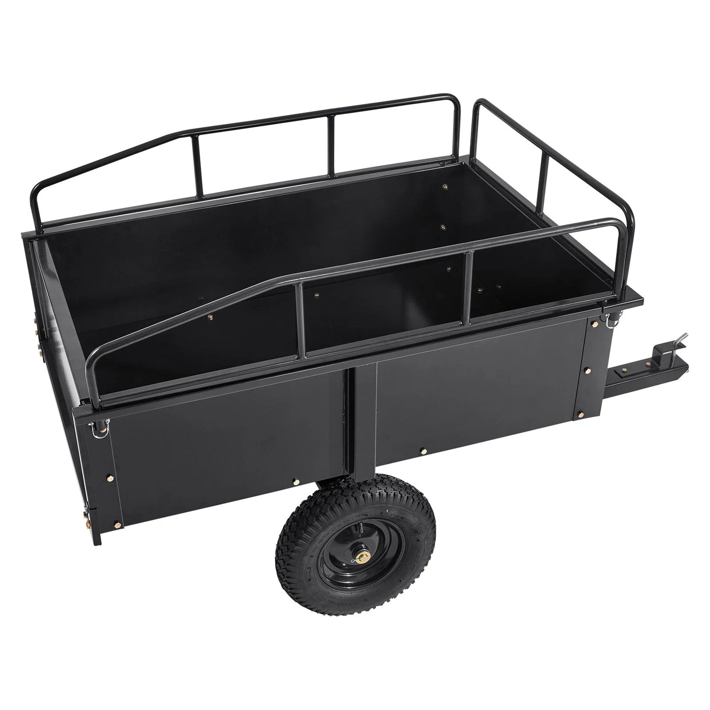 with for 15 Duty VEVOR 750lb Garden Dump Utility Lawn Riding Steel Cubic Trailer, Capacity, Cart Feet Trailer Tractor Mower Heavy ATV