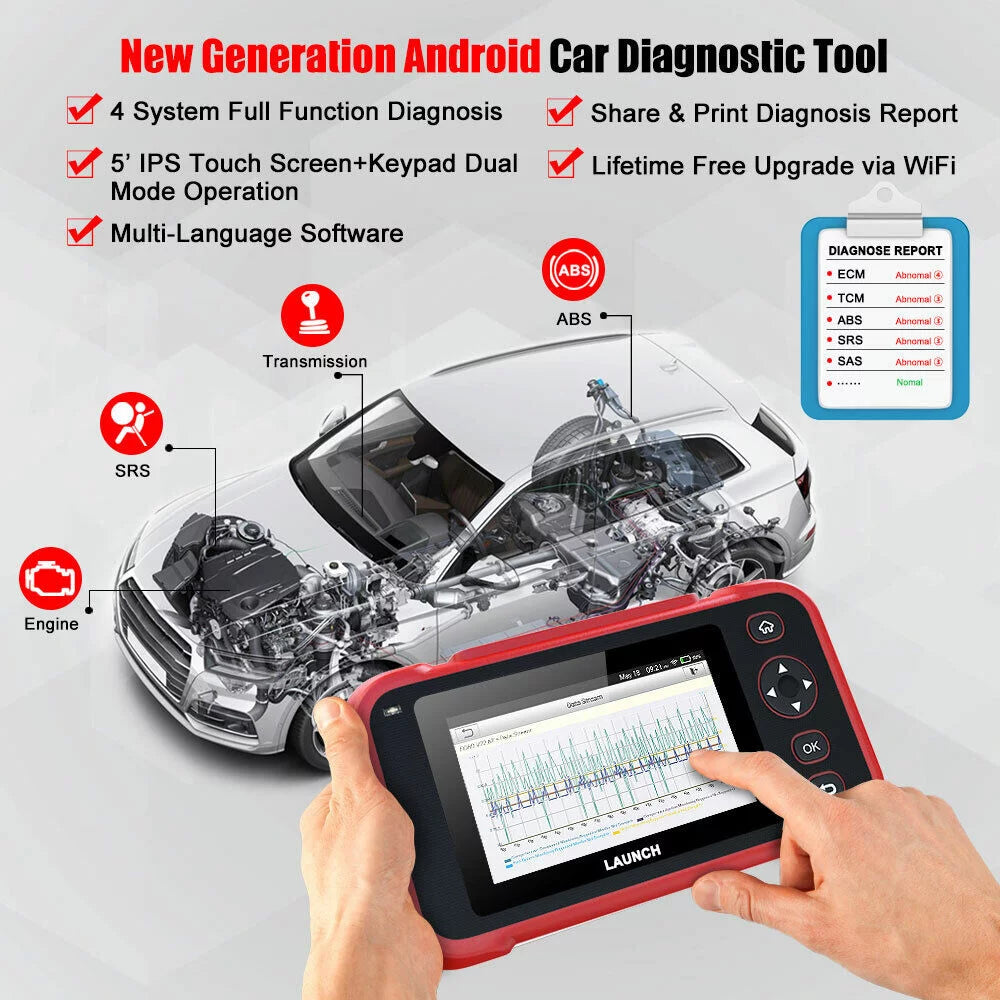 TOOLS Engine CRP123i Transmission SRS Reader LAUNCH ABS Diagnostic Scanner OBD2 Code