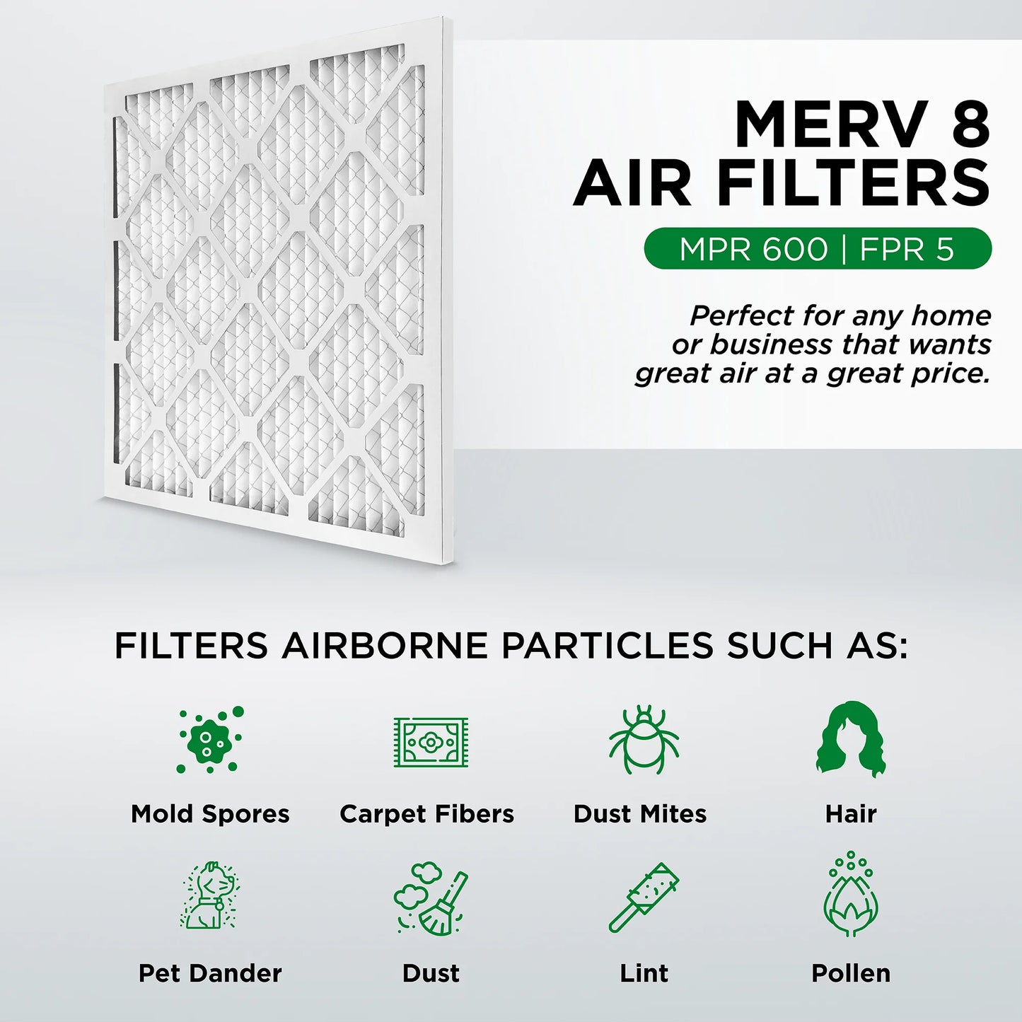 x MERV x 12. 17-1/2 AC Air 8 Size: Pleated 1-3/4 18x20x2 Air 19-1/2 of Pamlico Case Actual Furnace Filters.