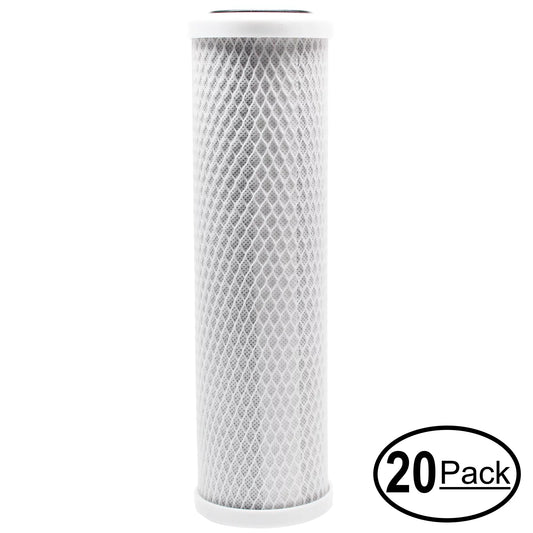 10 Pure Filter inch 20-Pack Brand Residential Universal US Activated US Water Denali Filter Systems for for Blue - - Filter Block Carbon 300-H-2510-B Water Housing Replacement