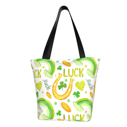 St Suitable Bag Patrick's with Handbag for Buying Stylish Bag, Groceries, Easygdp Fitness Office, Canvas Day1 Tote Shopping Shoulder Zip,