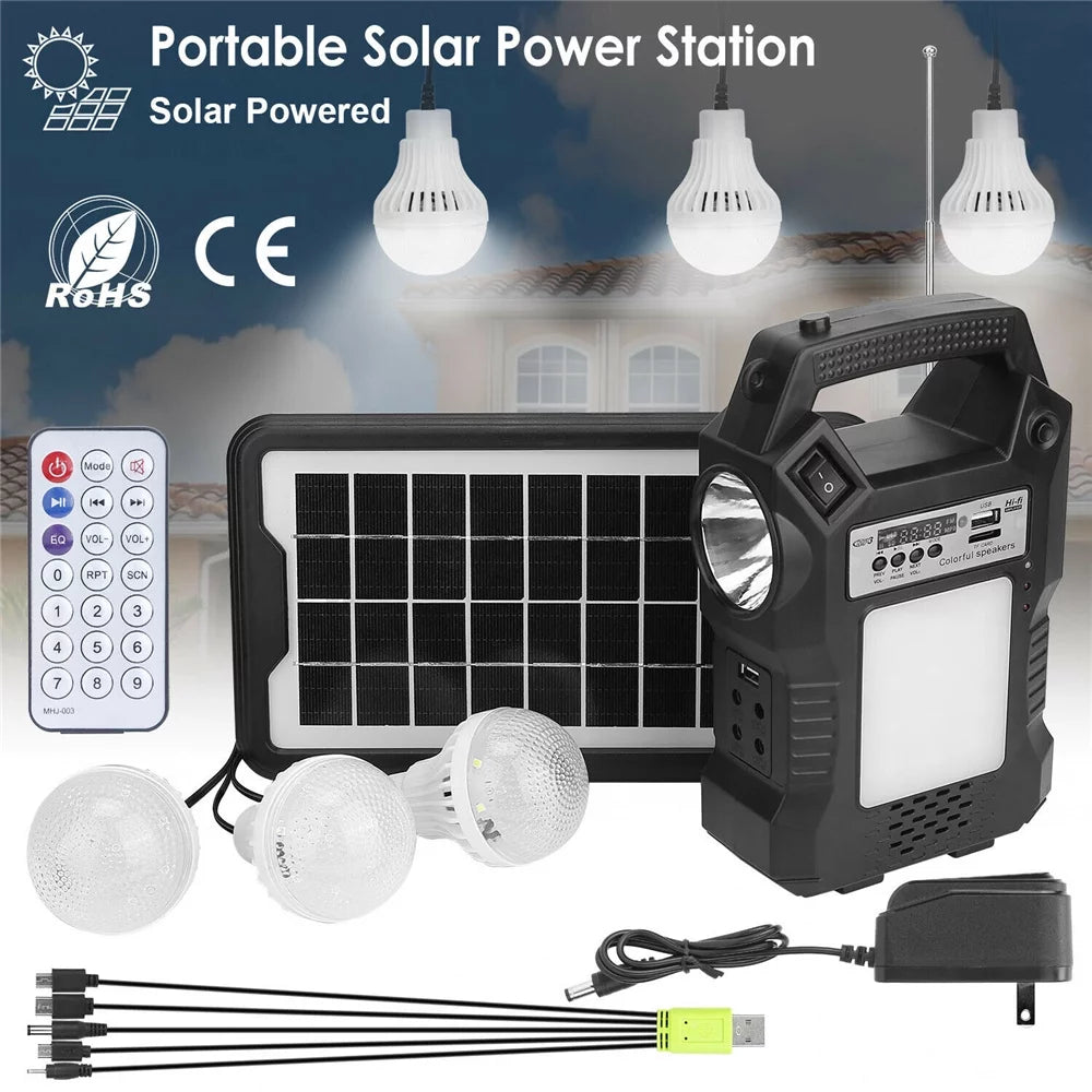 "Portable Supply, Power with display,for Solar Charge Generator Dual Station,Solar Outdoor LED Emergency Power To Lamps, Camp Panel, Station, Digital Way Power Fishing" Camping,Home Flashlights,