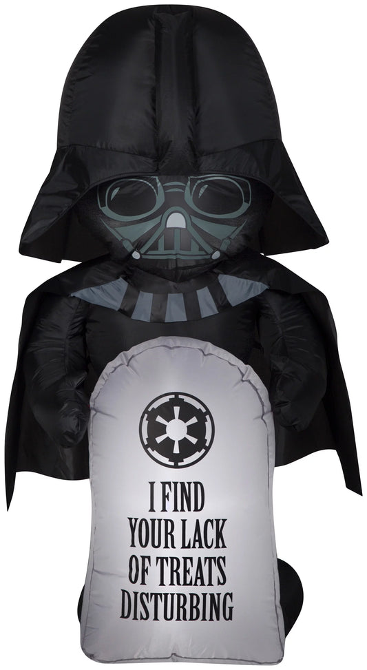 Airblown Airblown Tombstone Inflatable, Darth with 3.5' Yard Stylized Vader