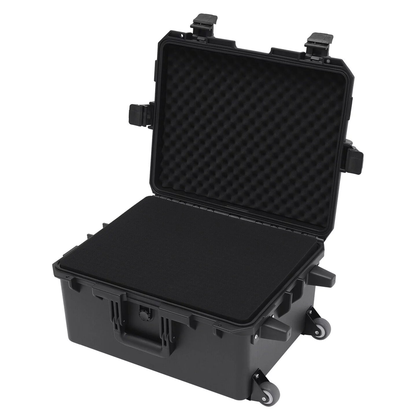 12" 5 16.7" Hard and Black Handle Case with 21.25" Layers x Tools x Equipment Box and Portable Camera Large Case Hard Water Foam Protective Miumaeov Laptop with Shock Wheels Resistant