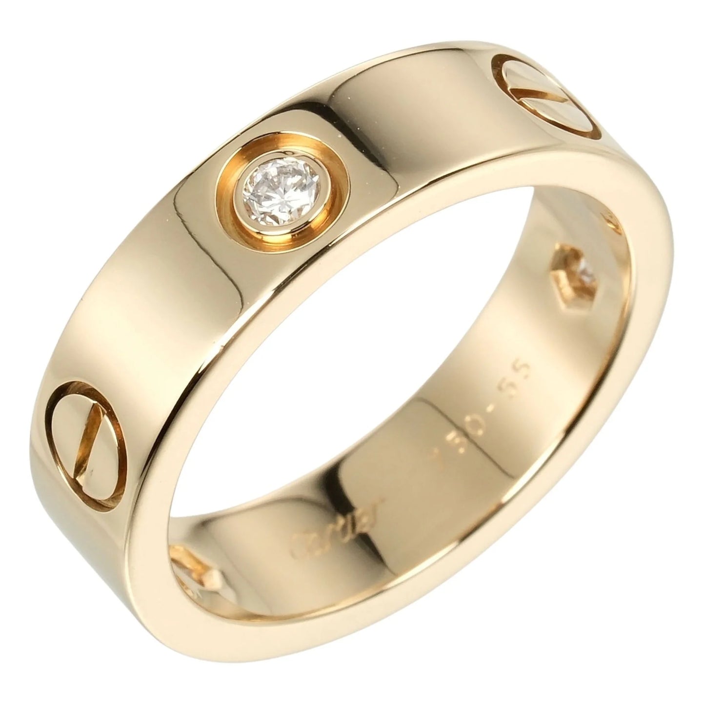 15 8.67g, diamond, (Good) I132124019 Love Cartier Pre-Owned 3P, half gold, yellow ring, approx. K18 size