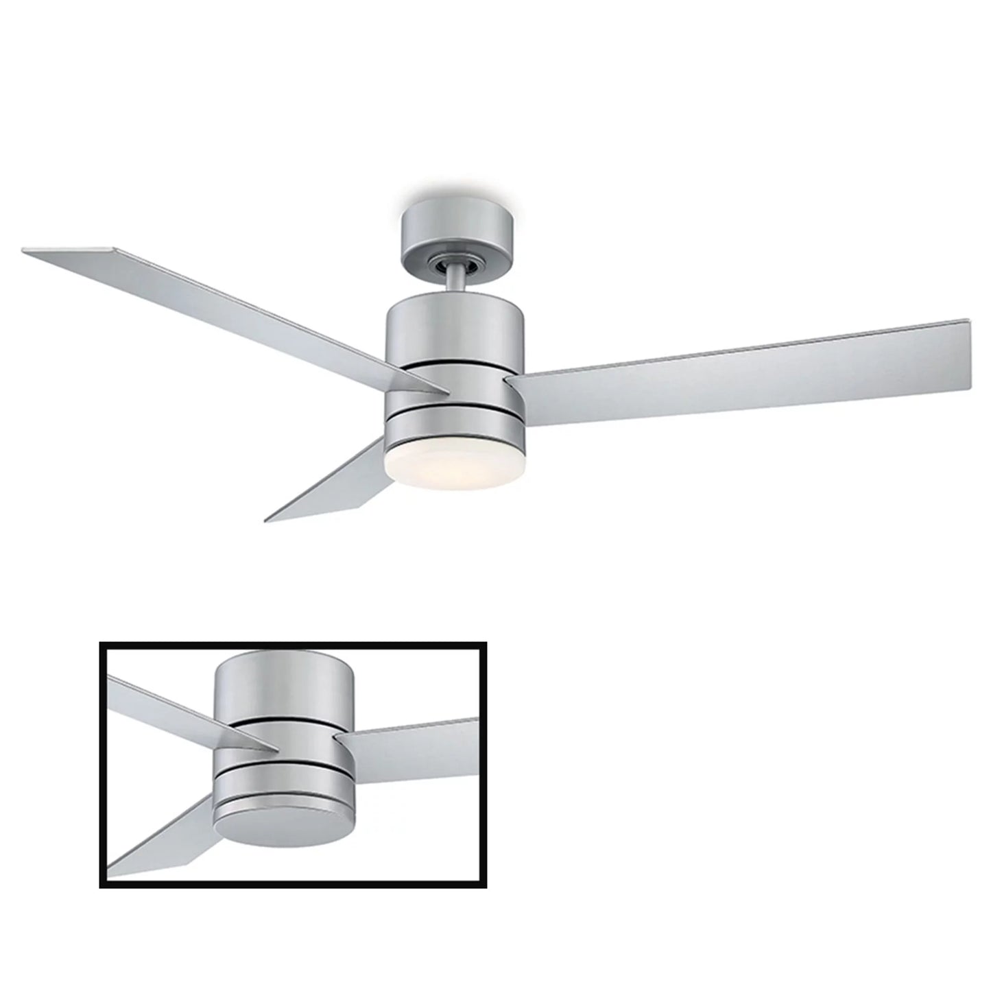 with Ceiling Axis Indoor 52in 3000K Control Kit and Fan Smart LED Light Titanium and Outdoor 3-Blade Remote