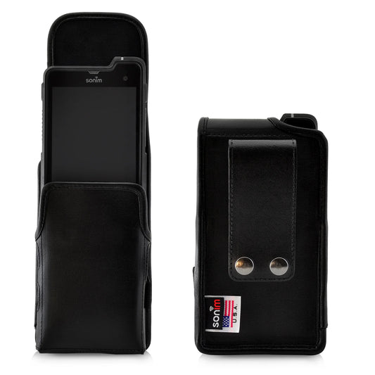 Vertical Phone Case CERTIFIED IS Belt Sonim XP8 Holster Black Clip Radio C1D2