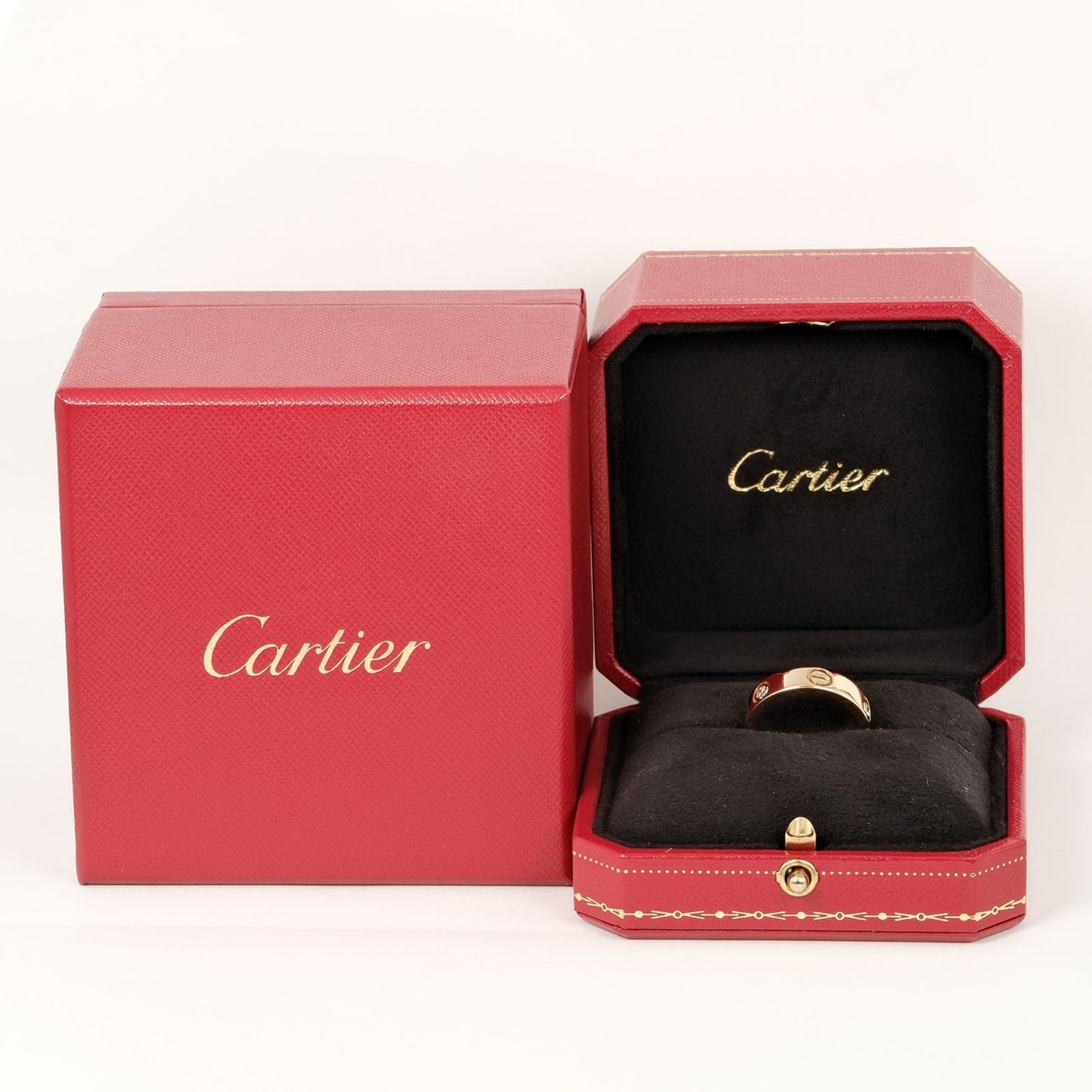 15 8.67g, diamond, (Good) I132124019 Love Cartier Pre-Owned 3P, half gold, yellow ring, approx. K18 size