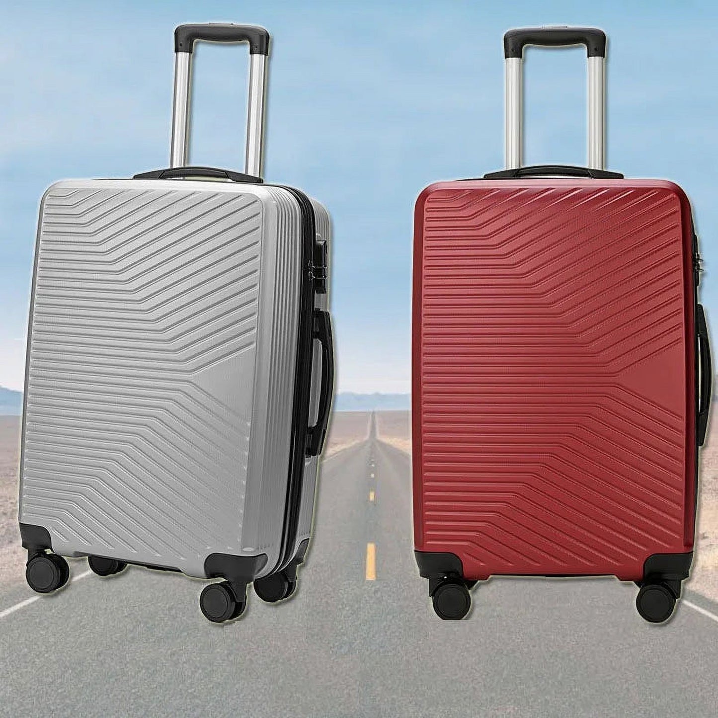 With 24 Trolley Cabin Zipper Inch Wheels 20" Carry-on Rolling Bag Luggage Free Case Suitcase Travel Shipping Valise Boarding