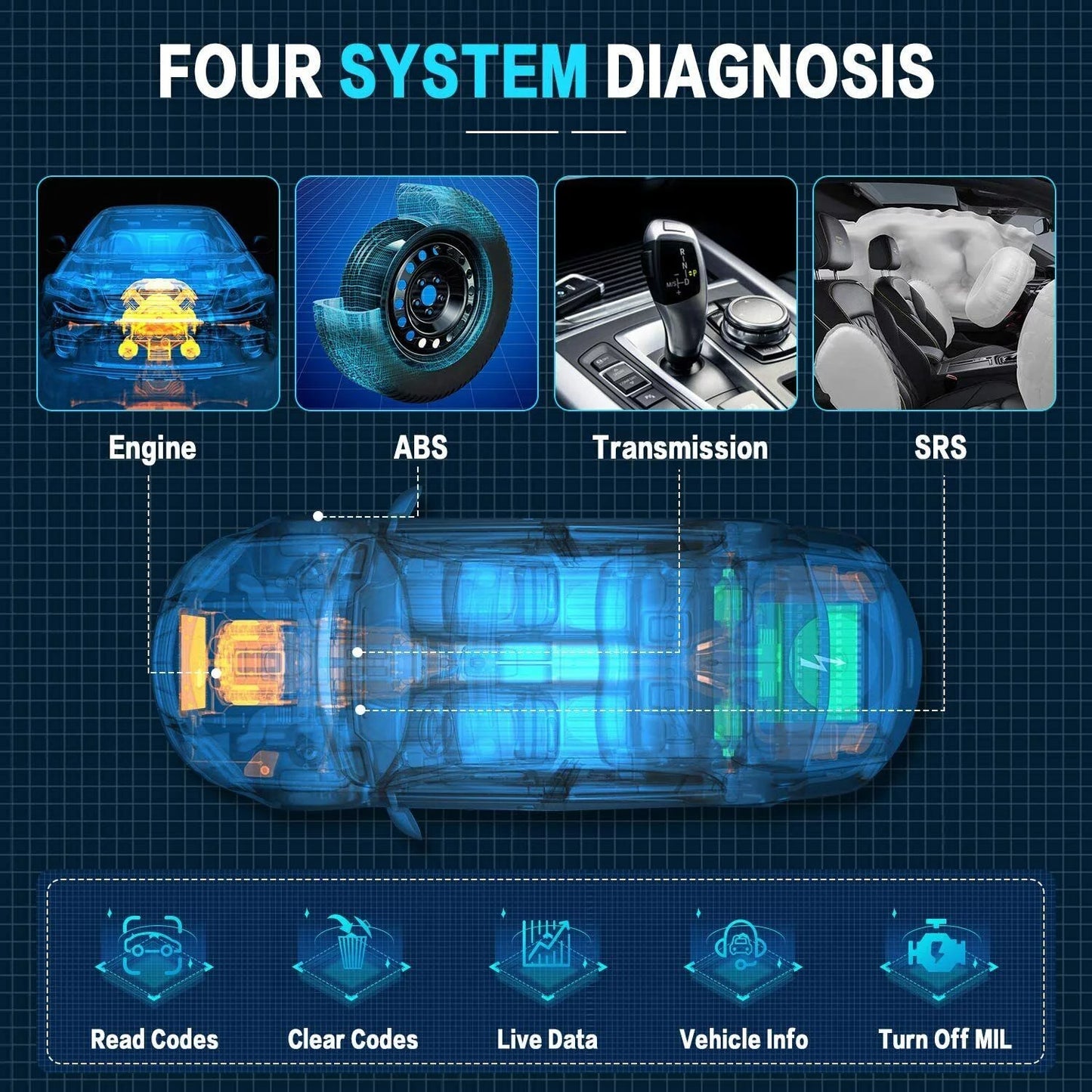 TOOLS Engine CRP123i Transmission SRS Reader LAUNCH ABS Diagnostic Scanner OBD2 Code