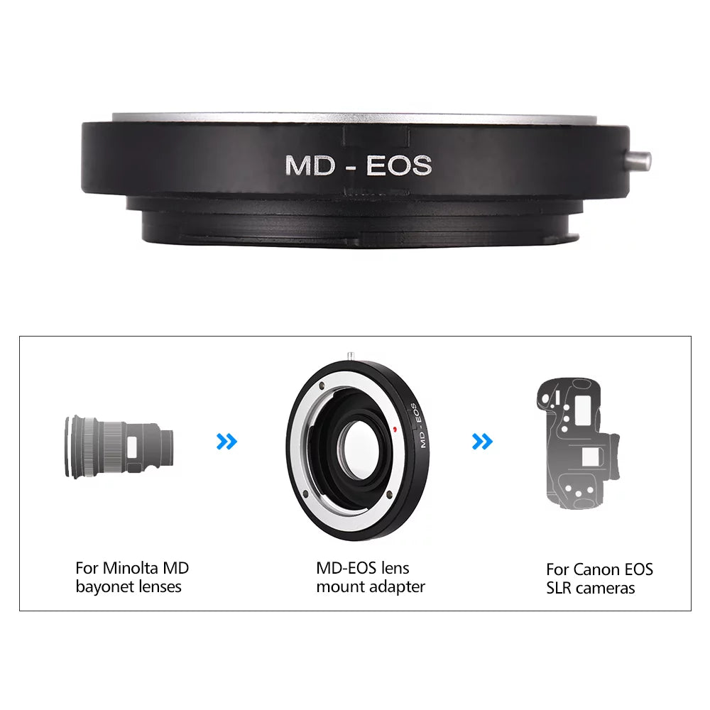 with for to Mount Lens Fit Lens MD Corrective Andoer Infinity for Adapter Focus Ring MD- Lens Minolta EF