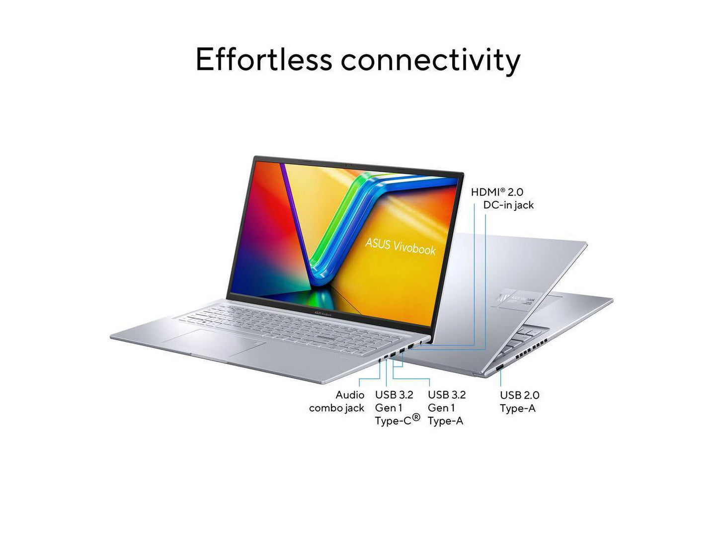 Vivobook CPU, Windows 17.3” Laptop, Intel 2023 ASUS 16GB Display, 11 Transparent Silver, 17X FHD 1TB Home, i9-13900H Core K3704VA-DH96-S SSD, RAM,