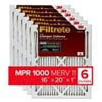 Air MPR Filtrete Defense, 19.69 Allergen Micro Filter, dimensions 6-Pack 16x20x1, 15.69 x Furnace AC 1000, (exact x 0.81)