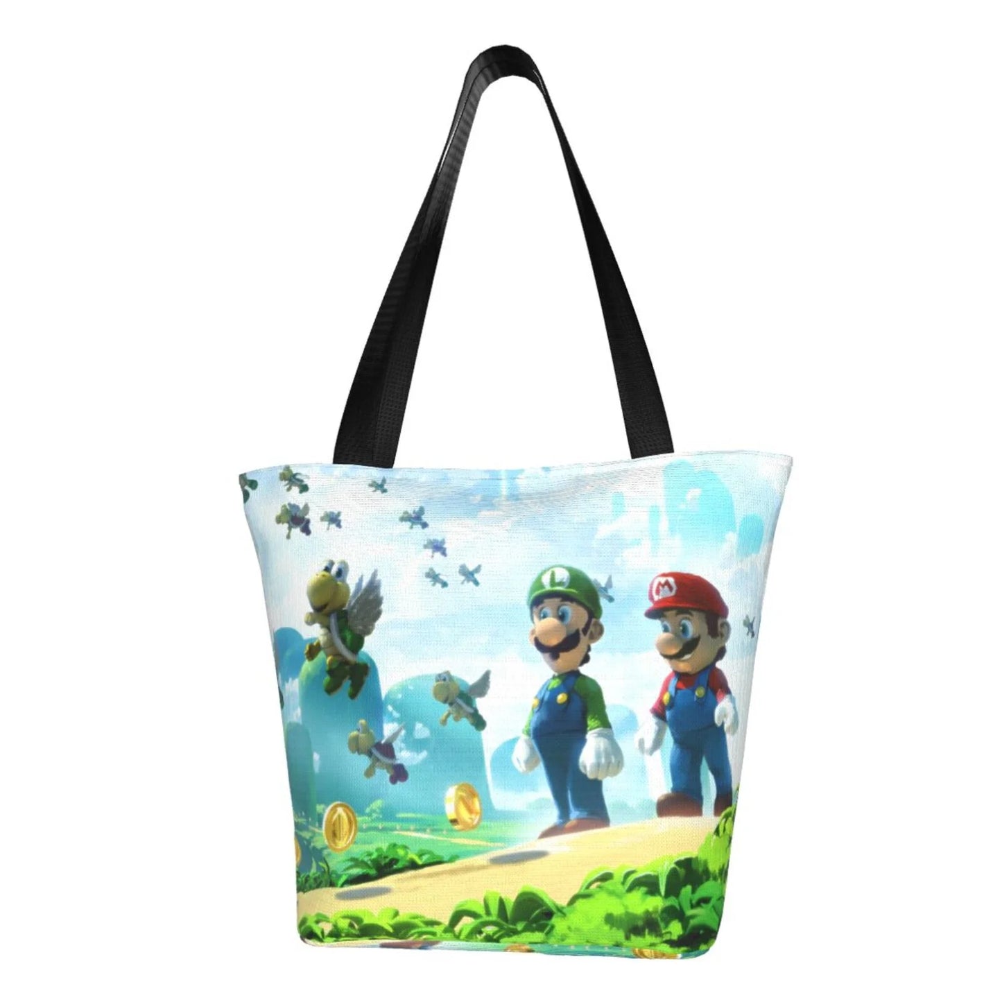 Women's Luigi Large Tote Mario Shoulder Business For Handbag Capacity Work Beach Cartoon School Shopping Bag Super Travel