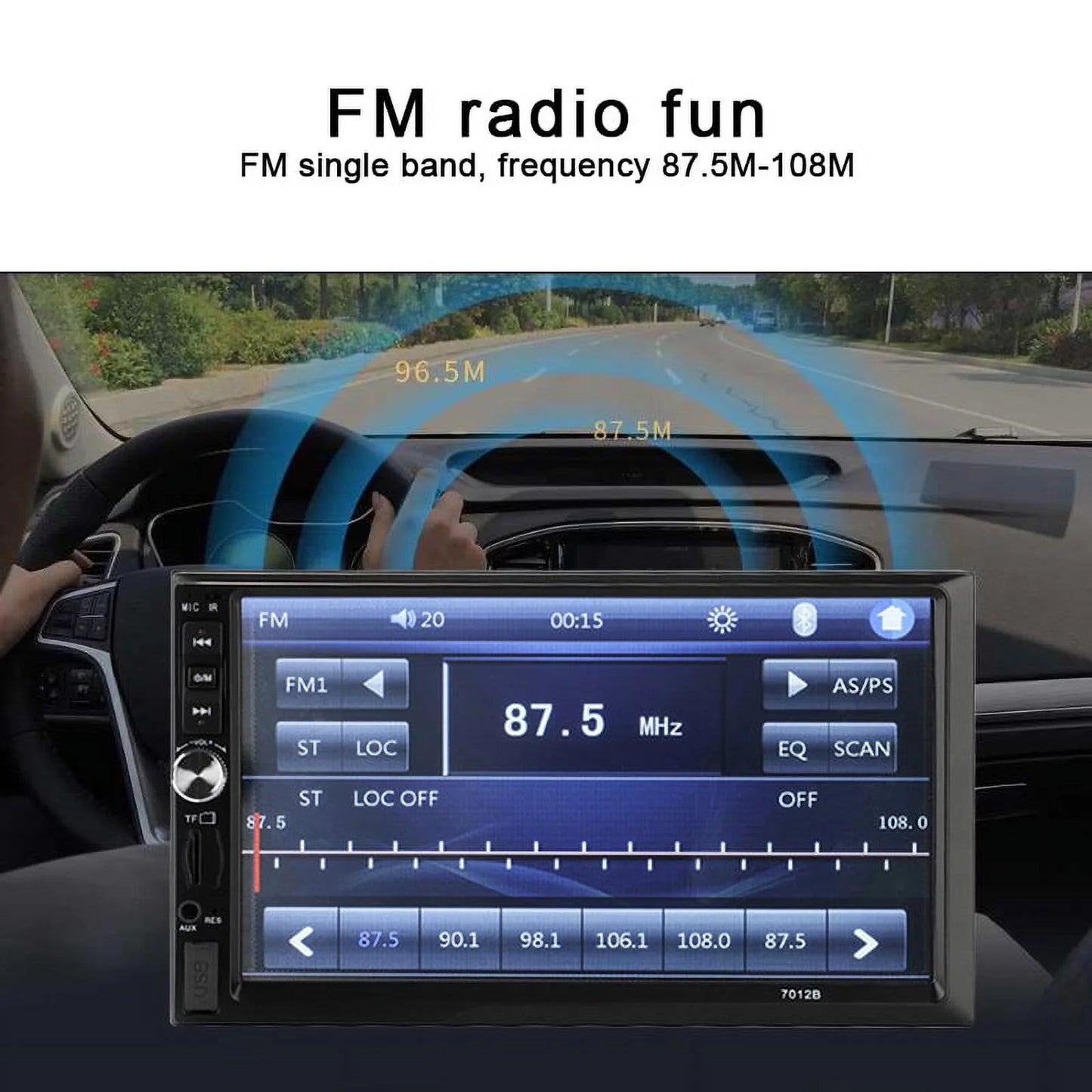 Touch Car Stereo Audio mirror Bluetooth camera radio FM link Player Din USB function with HD 4LED Car Car with backup AUX 7-inch SD Screen MP5/4/3 Multimedia Double Polarlander