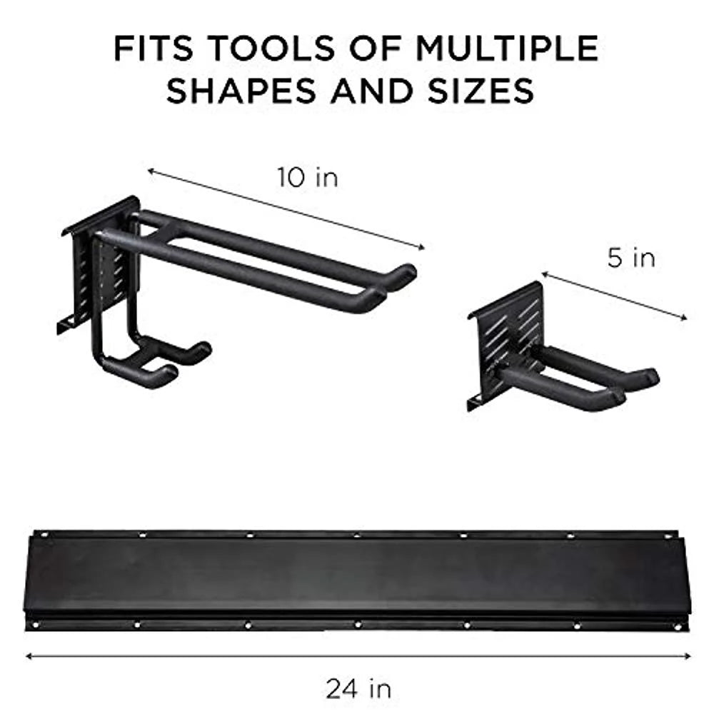 8 Storage Wall Tool Organizer Rack, Piece RaxGo Garage Garage Mounted