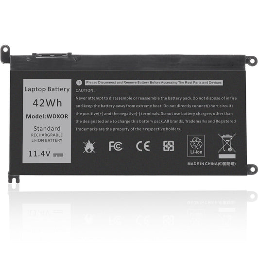 WDXOR 3300 Dell for 42Wh 3180 Latitude WDX0R Battery 3-Cell 3379 3390 3190 3380