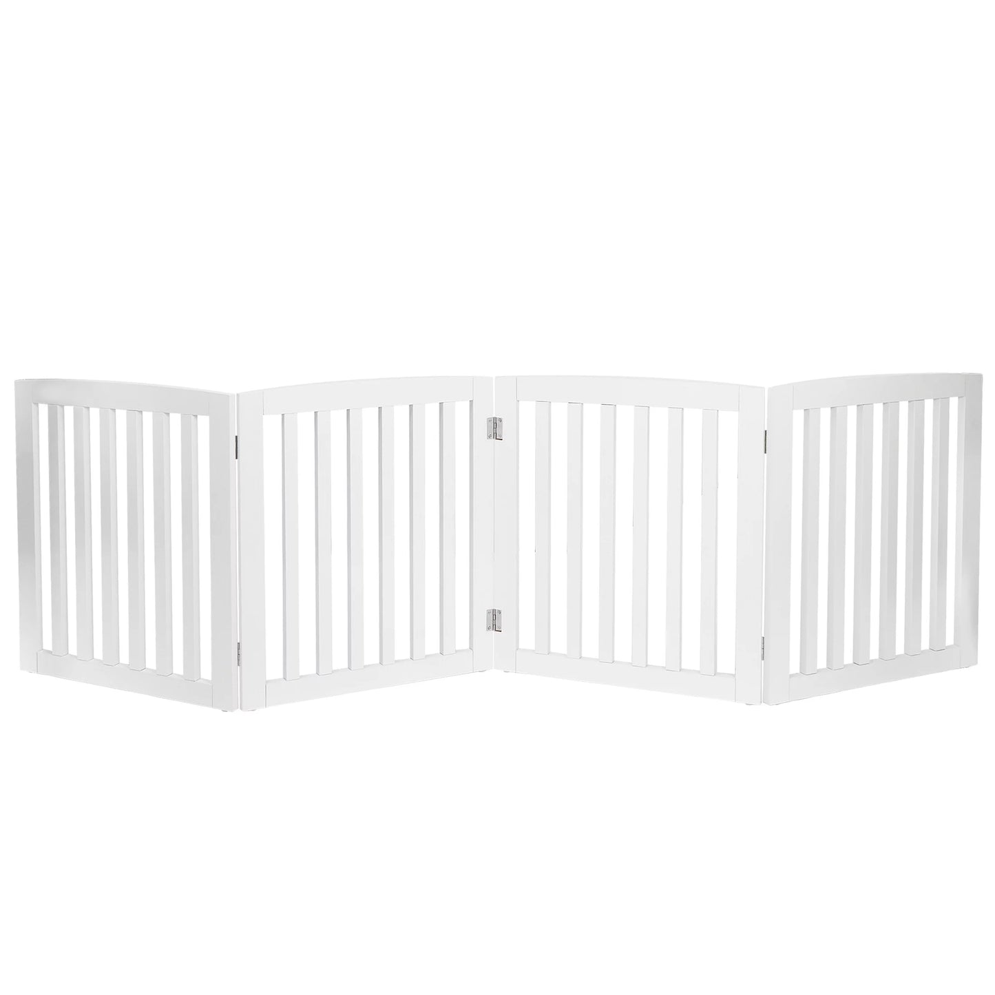 ZENY White Protectors, Dog Entryway Panels Frame 4 MDF 8 Gate Pet with Fence Foldable