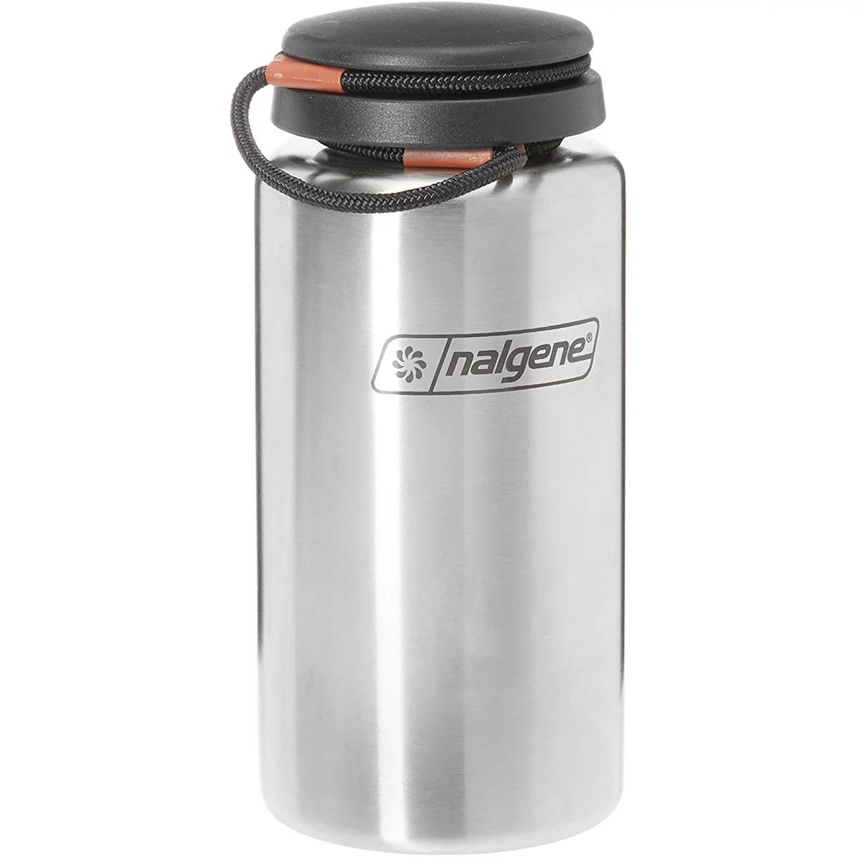 Stainless Nalgene oz. - Steel Wide Lid Bottle 38 Water - Standard Tethered Mouth