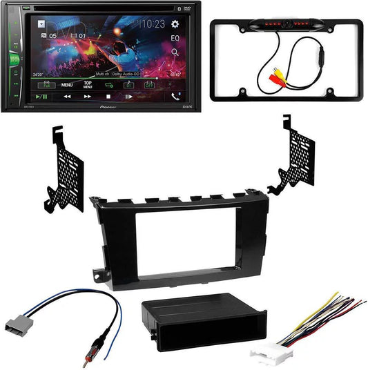 2013-2015 for DIN Car Altima WVGA Media Touchscreen Stereo Pioneer KIT4913 Camera/Installation AM/FM with Digital W/ Bluetooth/Backup 6.2" DVD/CD Kit/in-Dash Double Nissan Bundle Receiver