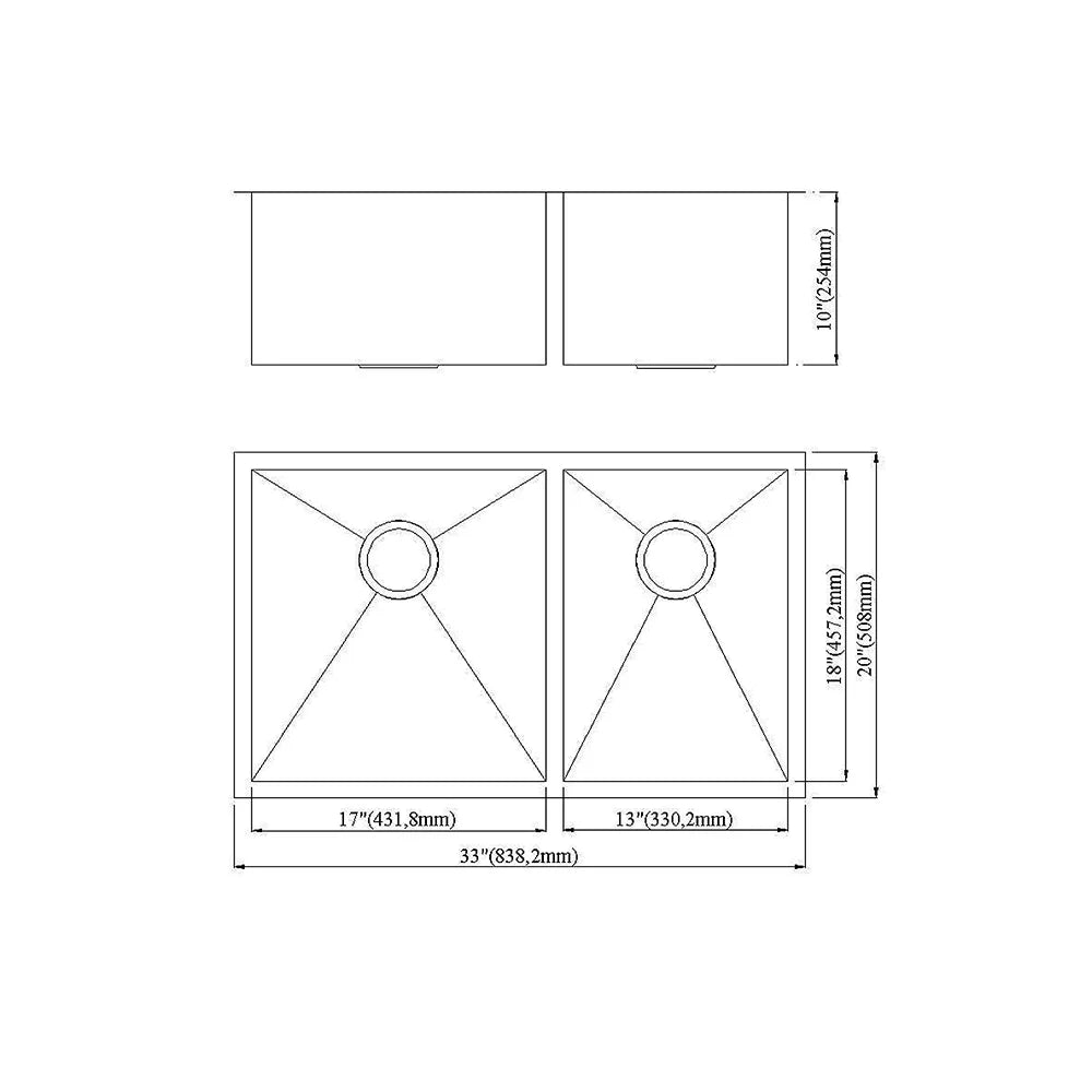 3320 Sinks Undermount Series-6002 Handcrafted Dowell Kitchen