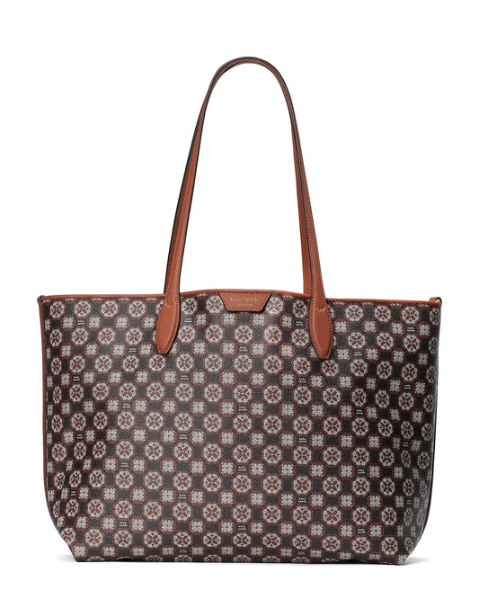 Sutton Medium Flower Spade Tote Monogram