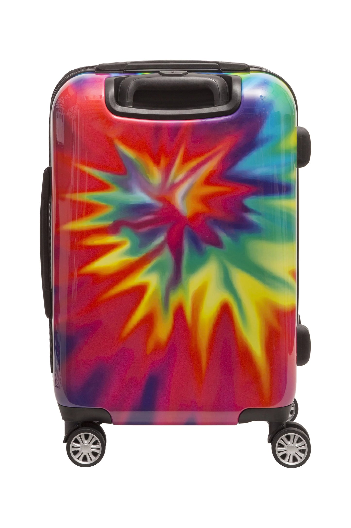 Tie 22 Suitcase Inch Rolling with Rainbow Wheels, Swirl Luggage, Hardshell Carry Tie-Dye On Dye