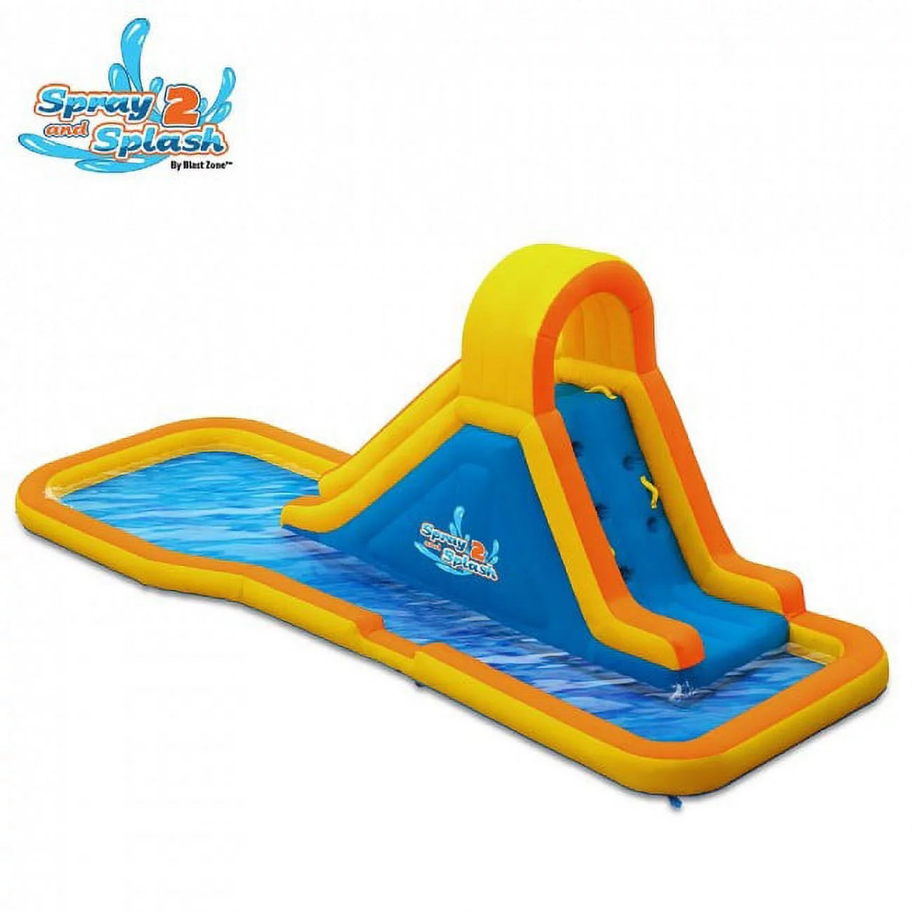 Zone Splash 2 Area Splash Slide W N Blast Spray Water Inflatable