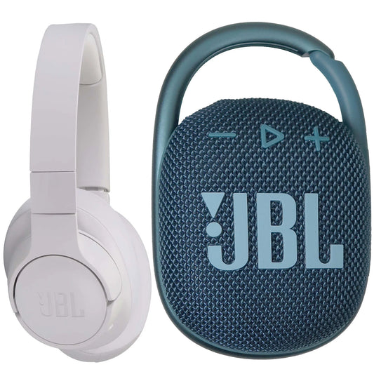 760NC REFURBISHED JBL Blue 4 White Tune with Headphones Speaker Portable JBL Clip