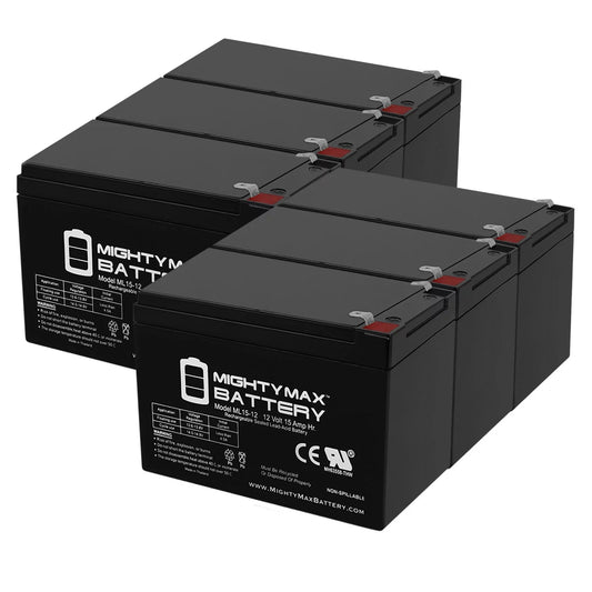 6 Pack Scooter Replacement 12V EVO Battery - Electric 15AH 500W for