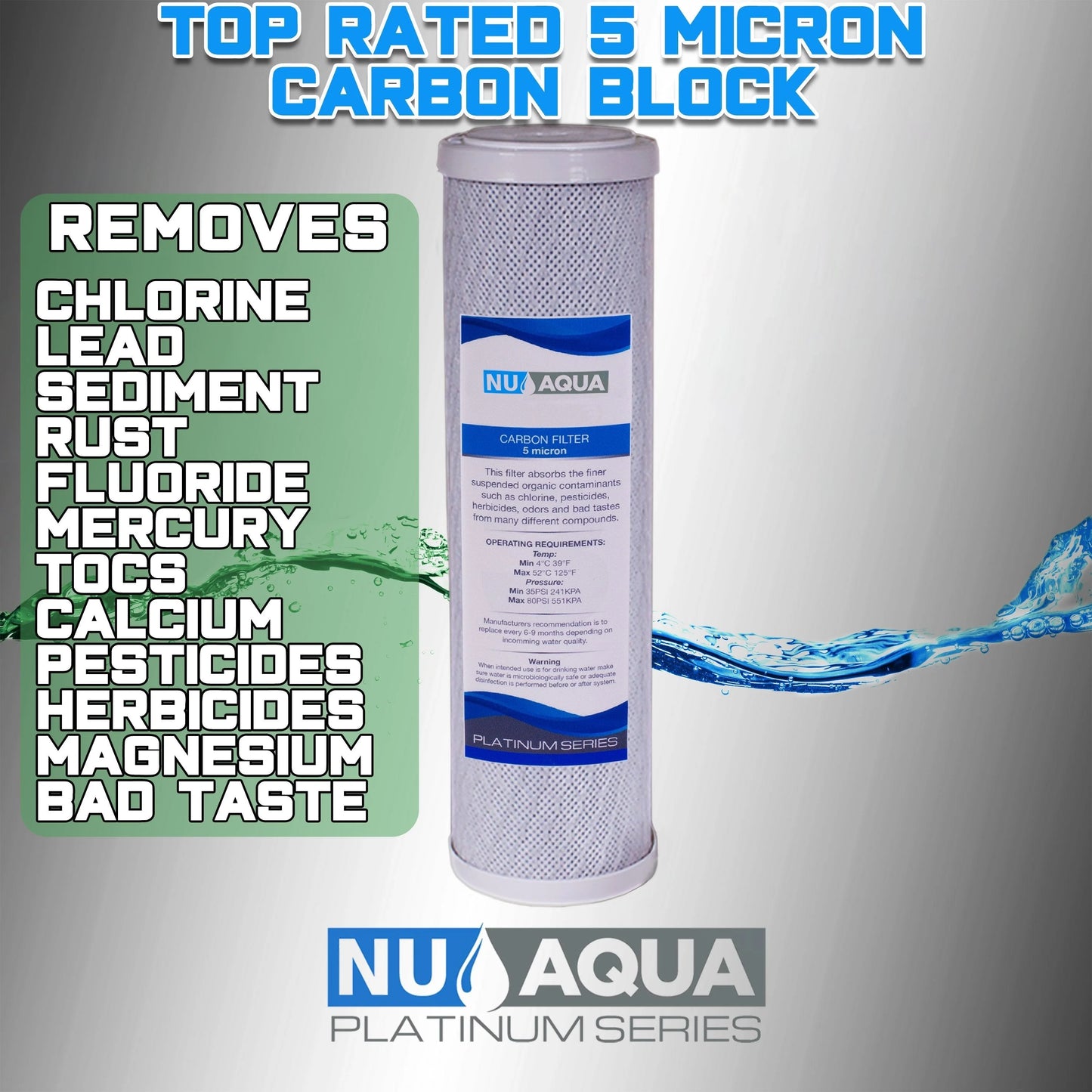 System Water 1 NU Filtration Stage Aqua Countertop