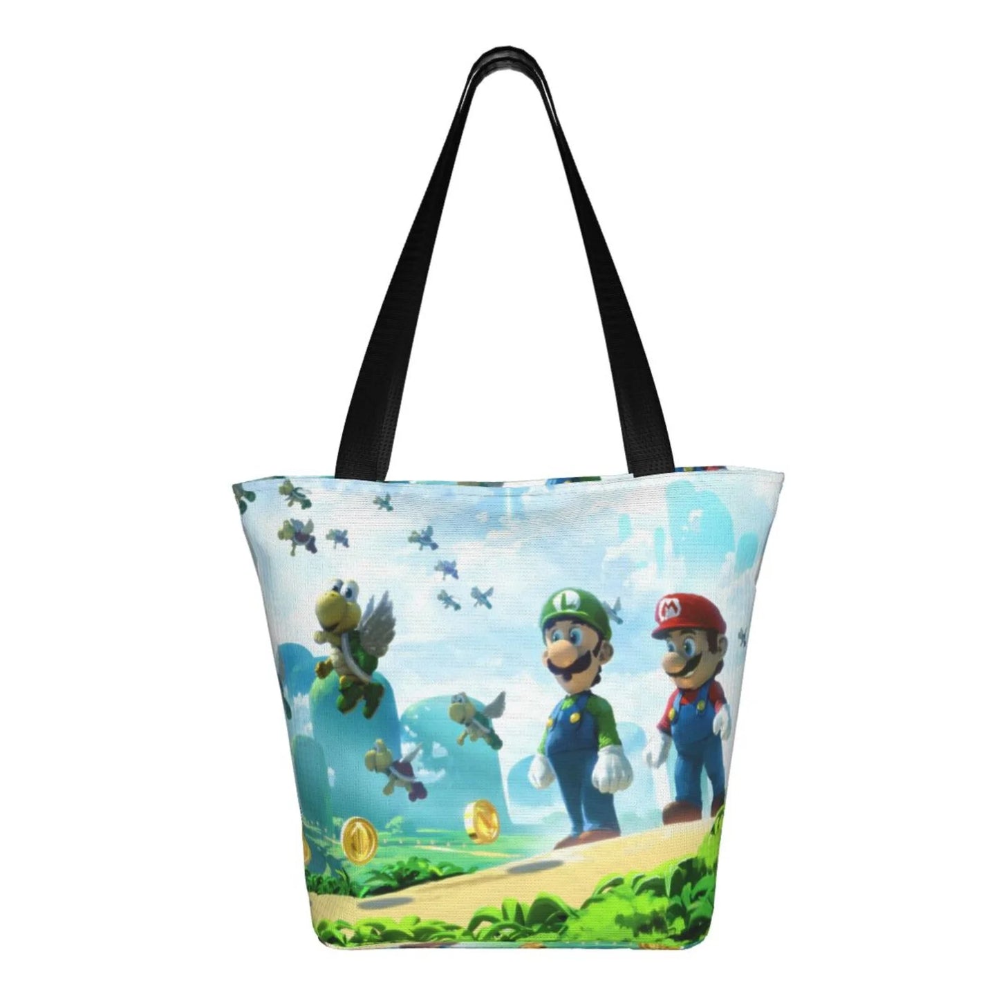 Women's Luigi Large Tote Mario Shoulder Business For Handbag Capacity Work Beach Cartoon School Shopping Bag Super Travel