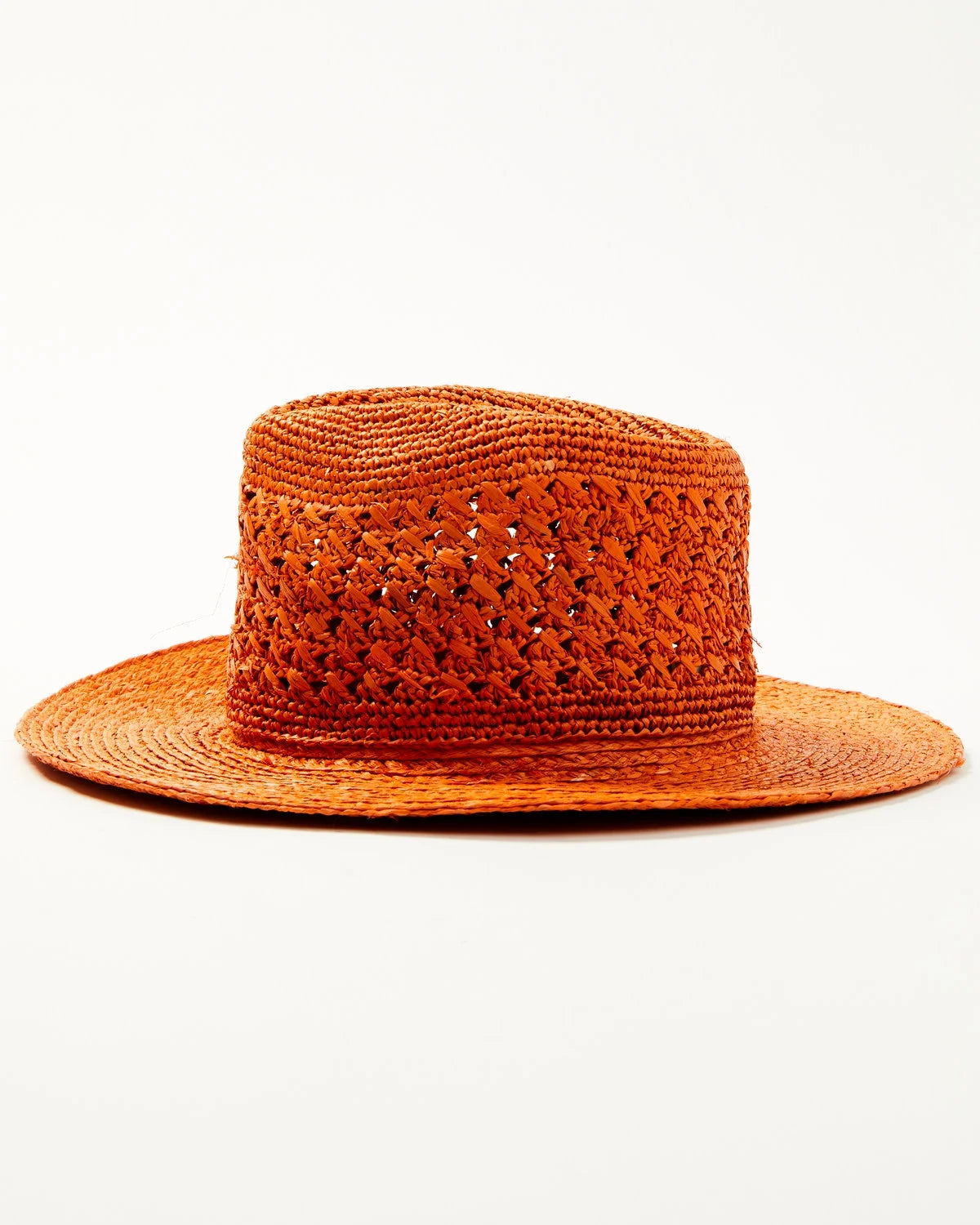 Straw Shyanne Rust Copper Size Fedora Vented Women's One