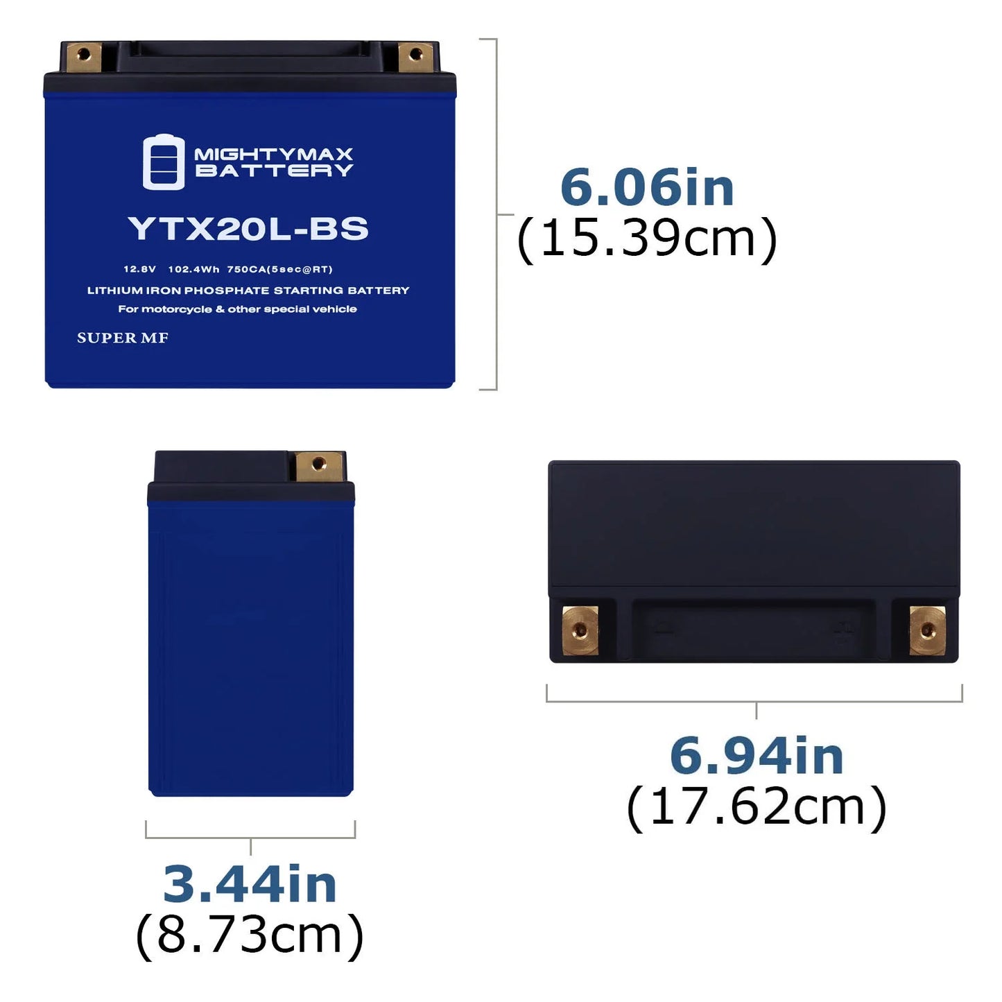 97-03 Ski Jet STX Kawasaki YTX20L-BS with compatible JT1100 Lithium Battery Replacement