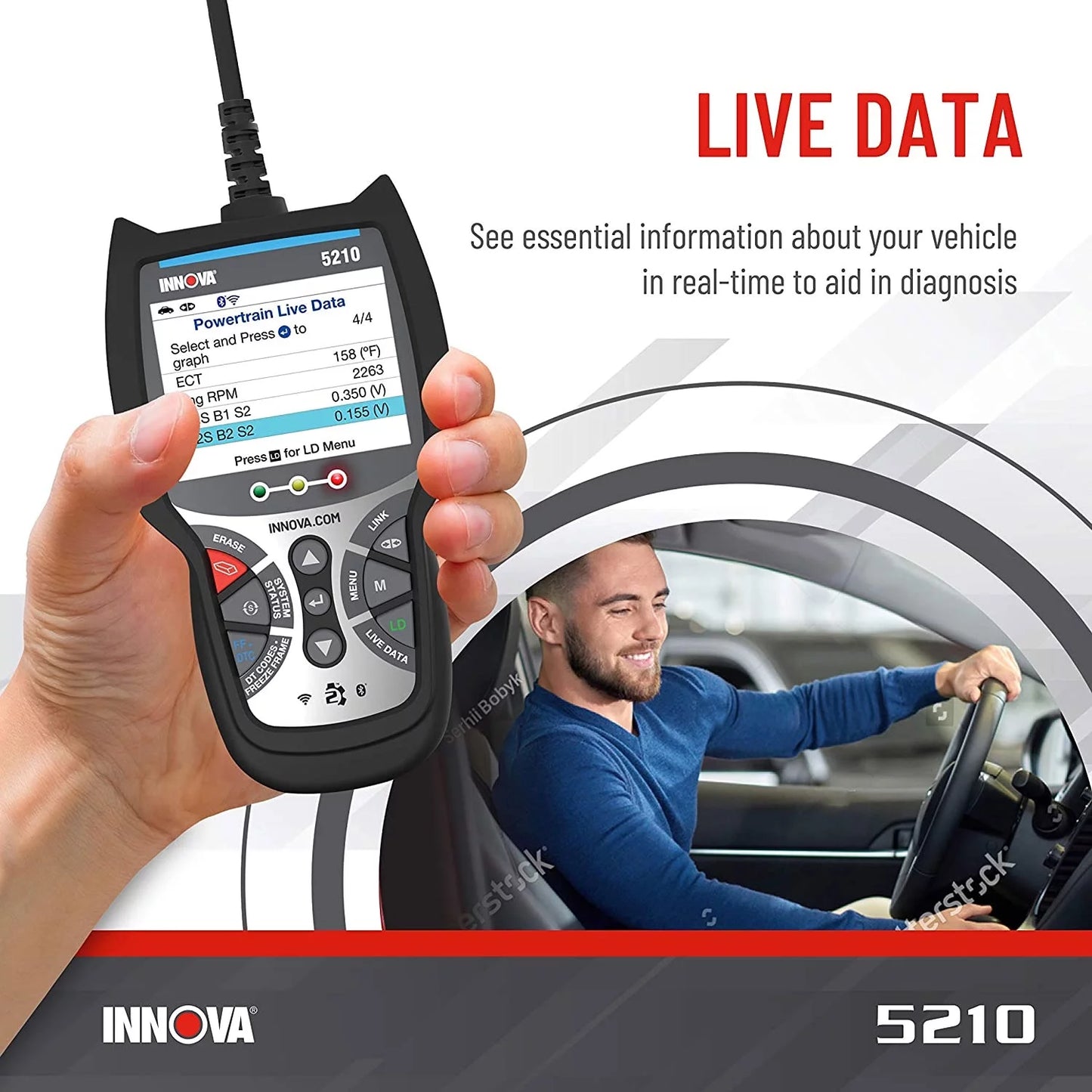 Tool Diagnostic INNOVA Advisor Reader Code CarScan Automotive 5210 Bluetooth