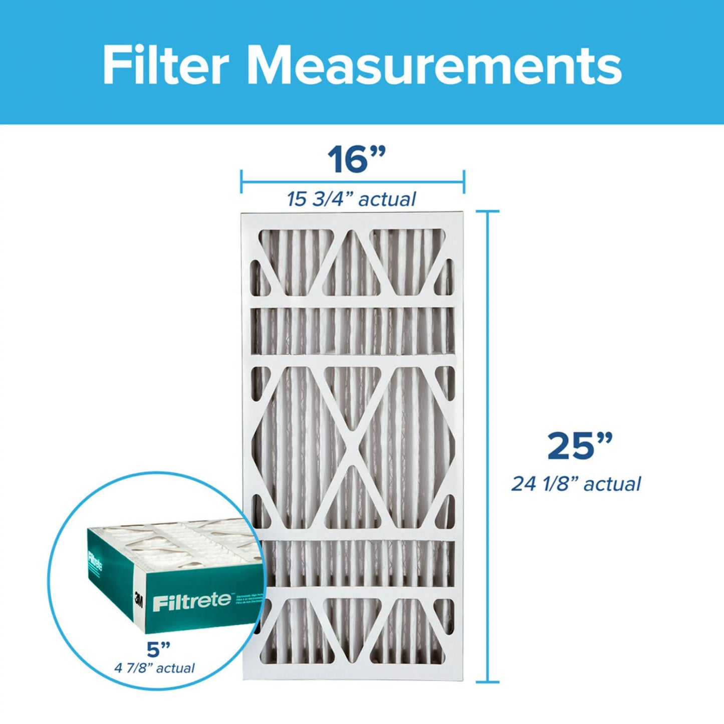 11, Air Pleat, Filtrete MERV 16x25x5 Filter, 1200 Allergen Filter Deep 1 Reduction MPR