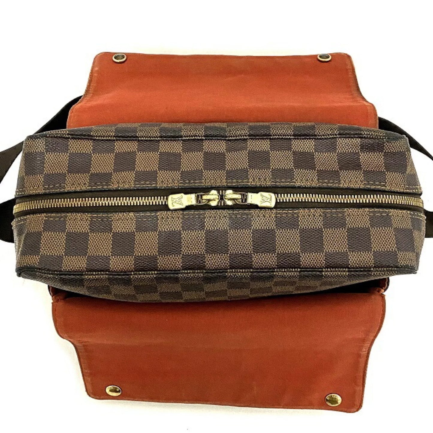 (Good) Shoulder Ebene N45255 SR0055 Brown Vuitton Damier LOUIS Louis Pre-Owned VUITTON Bag Naviglio