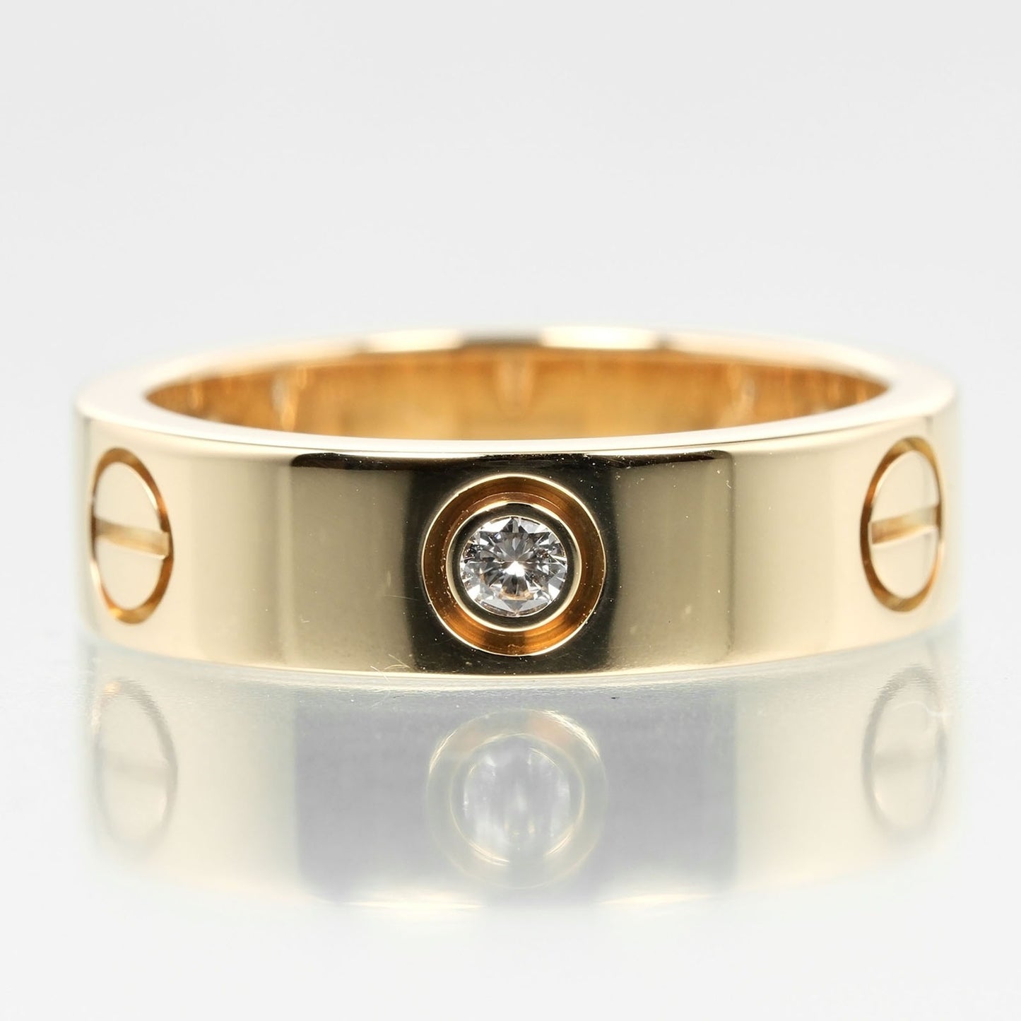 15 8.67g, diamond, (Good) I132124019 Love Cartier Pre-Owned 3P, half gold, yellow ring, approx. K18 size