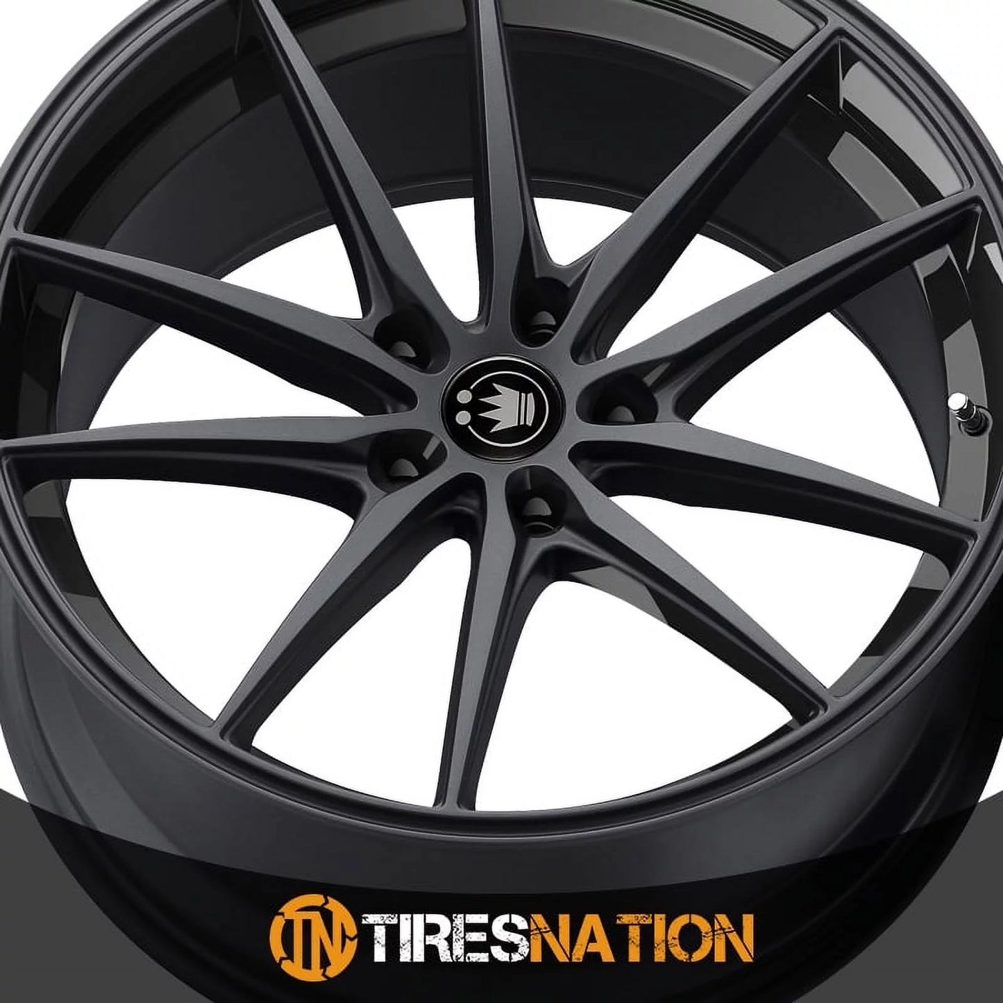 17x8 37B Wheel 5x112 Oversteer Black Gloss Konig (45mm)