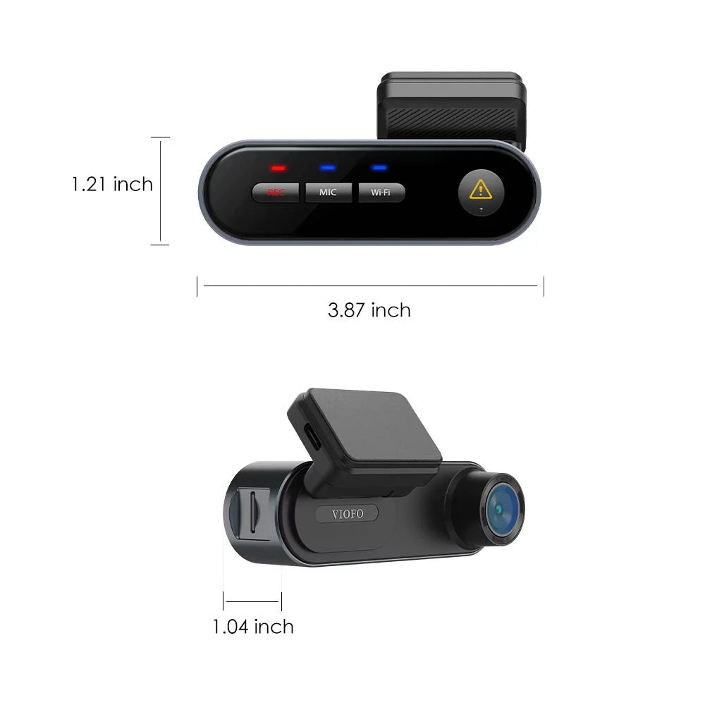 WM1 & Dashcam With | GPS 2K Quad VIOFO Wi-Fi Mini HD