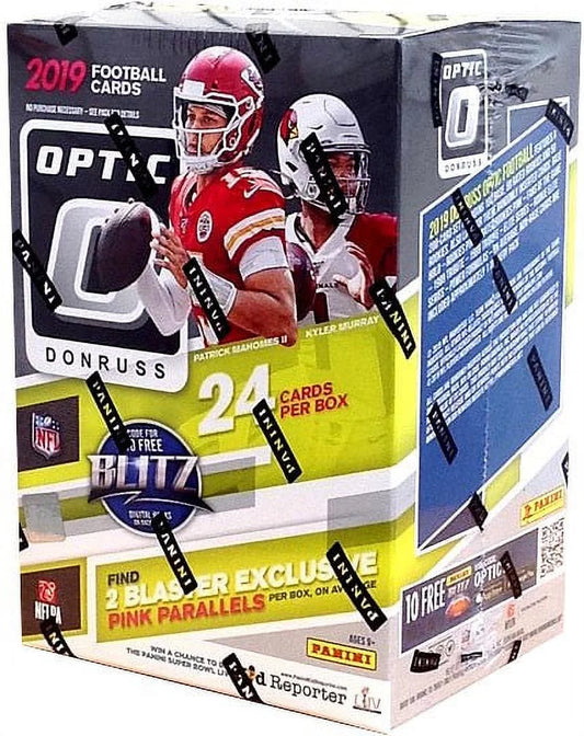 (6 2019 Trading Packs) Card Panini Football NFL Box Donruss BLASTER Optic