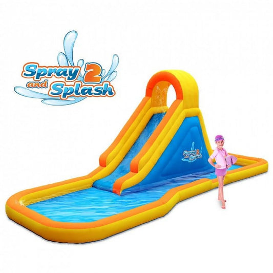 Zone Splash 2 Area Splash Slide W N Blast Spray Water Inflatable